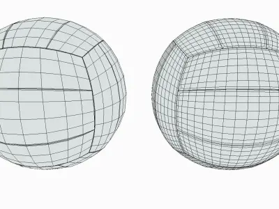 Beach Volleyball Low-poly 3D model