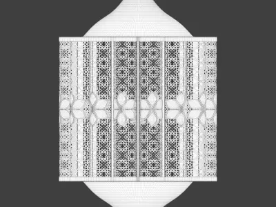Egyptian patterned lamp 3D model