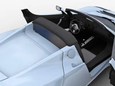 Tesla Roadster 2010 Low-poly 3D model