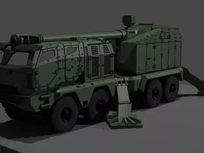 Yugoimport B-52 Nora self-propelled howitzer gun 3D print model