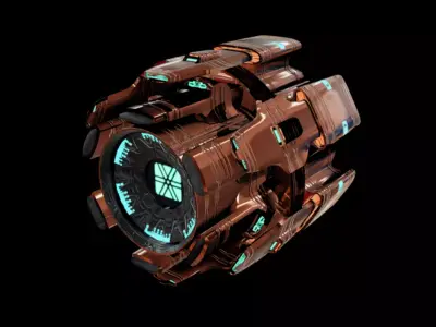 SciFi Engine Low-poly 3D model