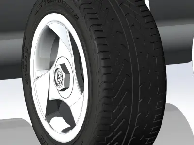 Set of wheels for scale model Viper 1992 3D print model