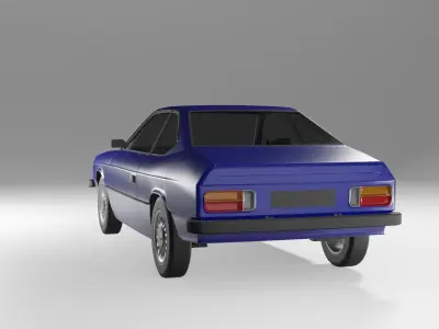 LowPoly Game-ready Lancia Beta 80s Free low-poly 3D model