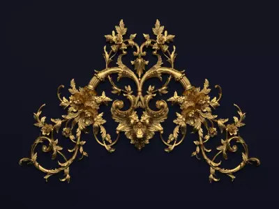 Classic decor ornament v-3D model 57 3D model