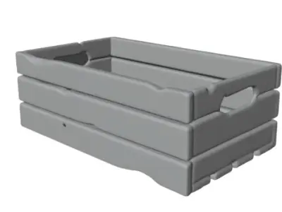 A Wooden Storage Crate  Free Free 3D model