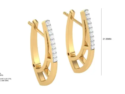 Women Earrings STL OBJ FBX Renders Details 3D print model