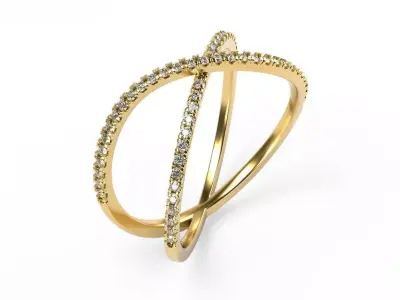 X cross ring 3D print model