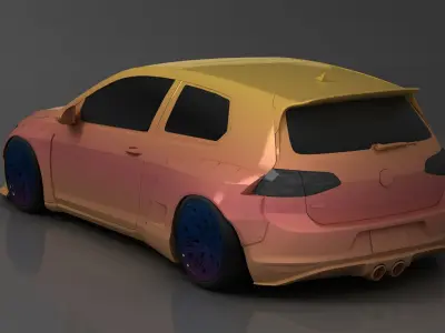 Wolskwagen Golf GTI Sport Tunning 3D model