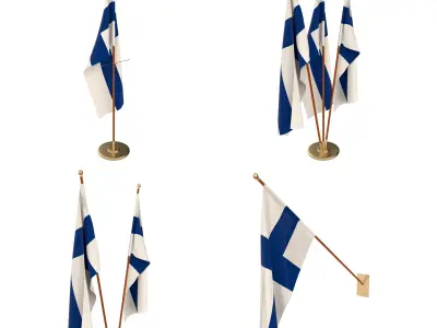 Finland Flag Packs 3D model