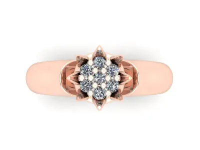Brand ring rose 3D print model