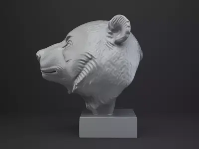 Panda Bust - Animal Figurine 3D print model