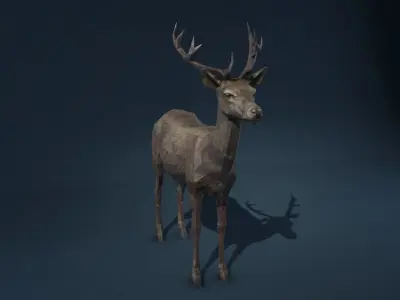 Deer Game Ready Model Low-poly 3D model