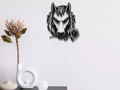 Horse Wall Art 3D print model buy