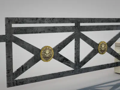 Residential Roman Garden Arches 3D model