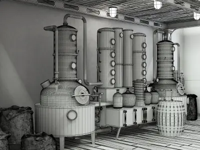 Alcohol mashine 3D model