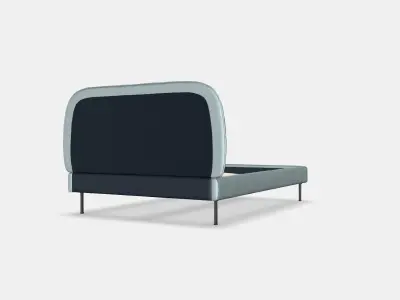 VADHEIM Upholstered bed frame Low-poly 3D model
