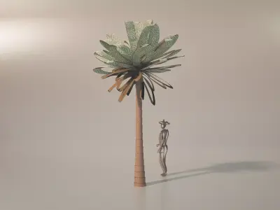 Conceptual palm tree S1Cv2 Low-poly 3D model