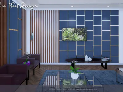 Living Area with using White Theme 3D model