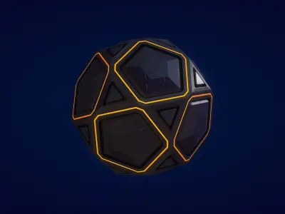 Sci-fi Orb - Stone 3D model