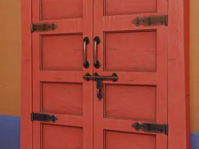 Stylized Medieval House with terracotta roof 3D model