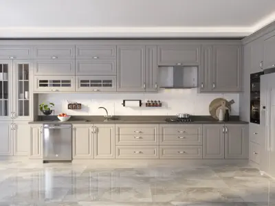 Kitchen Scene 01 3D Model 3D model