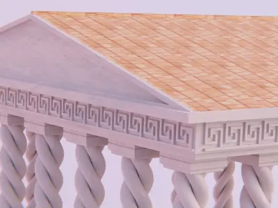 Greek Temple Low-poly 3D model