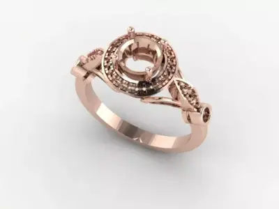  Beautiful  Diamonds ring Free 3D print model Free 3D print model