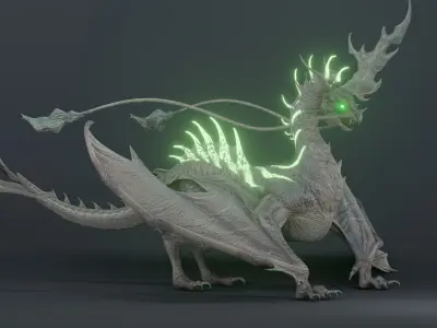 eOx Dragon - blender model Low-poly 3D model