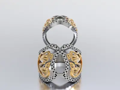 women ring 3D print model