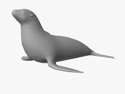 Low Poly Sea Lion Low-poly 3D model