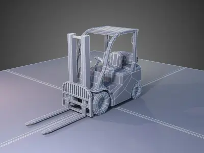 Low Poly Fork Lift Free low-poly 3D model
