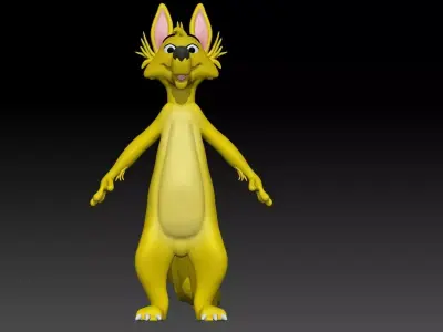 Fox cartoon - Updated Version  3D model
