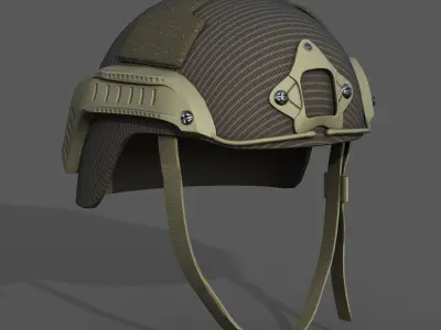 Helmet scifi military combat soldier armor  Low-poly 3D model