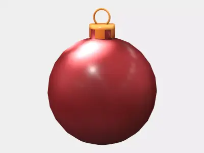 Xmas Tree Decoration Ball Low-poly 3D model