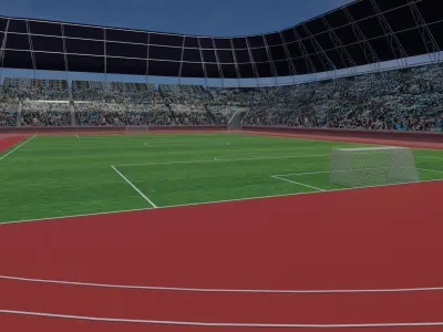 Olympic Stadium - Soccer Fans Low-poly 3D model buy