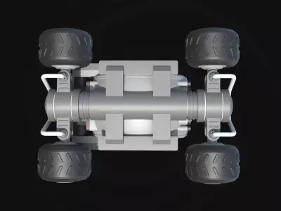 Cyberpunk Sphere Vehicle 3D Model 3D model