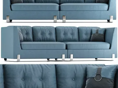 MARIE Sectional sofa By VOLPI low poly 3d model Low-poly 3D model