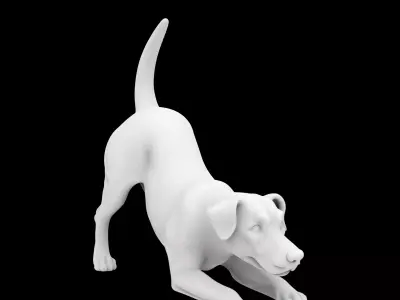 Dog Playful Puppy Pose 3D Print Model 3D print model