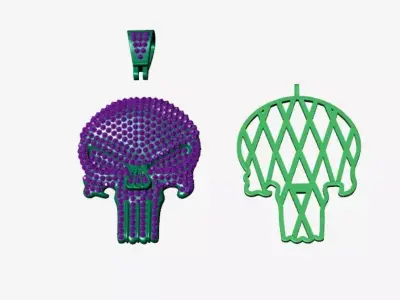 Punisher Skull Pendants  3D print model