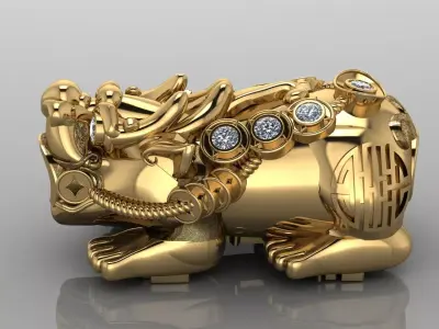 Pisive Chinese Sign Pendant 3D print model