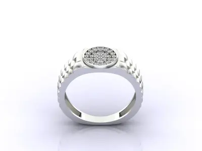 Print Ready STL 3DM  Gents Rings Diamond Men Ring  3D print model