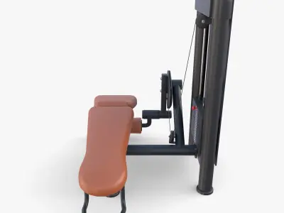 Leg curl machine 3D model