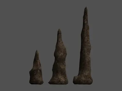 Stalagmite Set - Base 2 Free 3D model