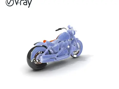Custom Motorcycle Model Pack with High Detail Features Low-poly 3D model
