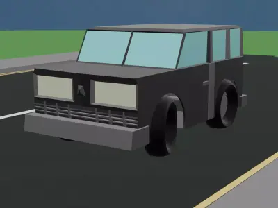 low poly stylized vehicle pack Low-poly 3D model