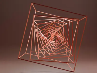 Wire Cube 3D model