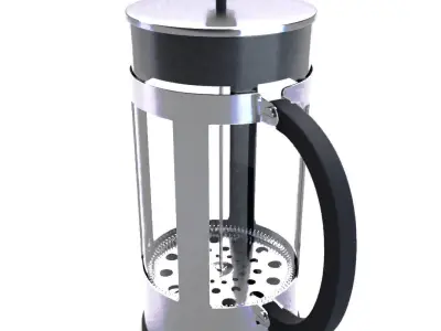 French Press Low-poly 3D model