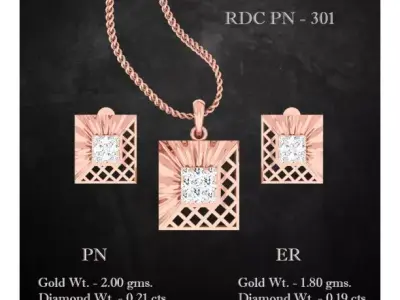 Pendant Earrings combo - 301 3D print model