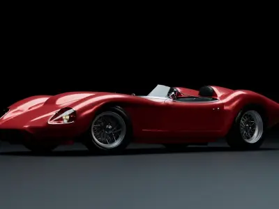 1950s classic speedster 3D model