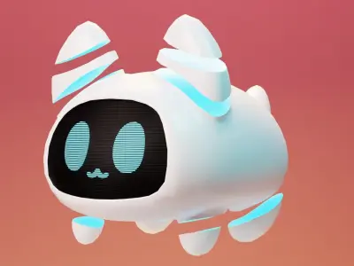 Robo Hoverkitty      VRCHAT AND CVR READY      SylviaCrisp Low-poly 3D model